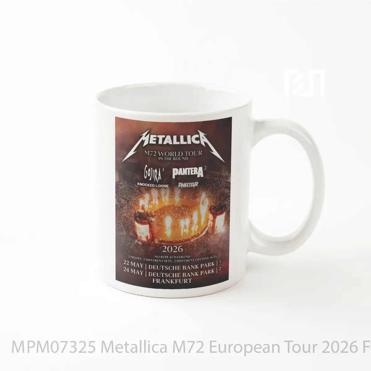 Mug Metallica M72 European Tour 2026 Frankfurt Deutsche Bank Park MPM07325