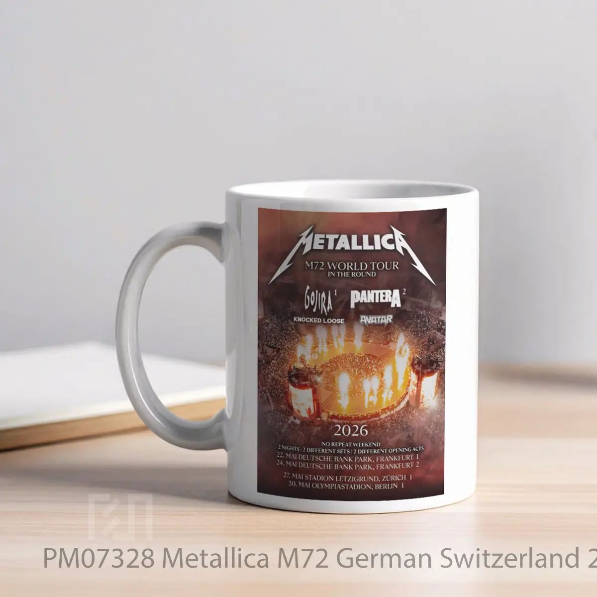 Mug Metallica M72 German Switzerland 2026 Tour MPM07328 - All-side / Desain