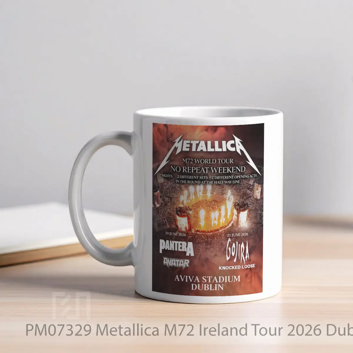 Mug Metallica M72 Ireland Tour 2026 Dublin Aviva Stadium MPM07329 - All-side / Desain