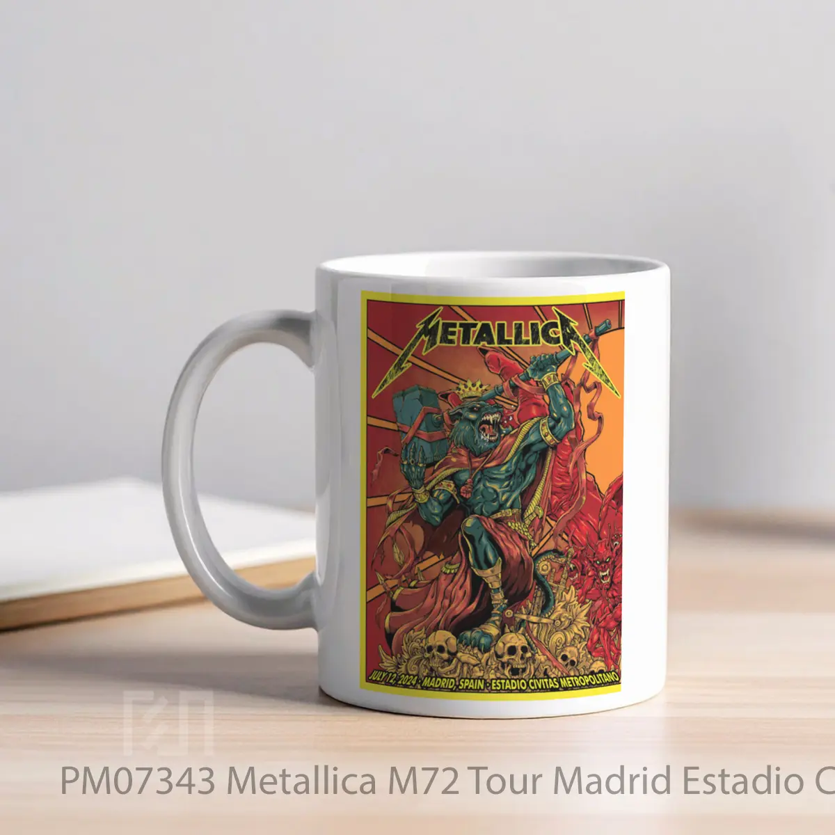 Mug Metallica M72 Tour Madrid Estadio Civitas Metropolitano 12 July 2024 MPM07343 - All-side / Desain