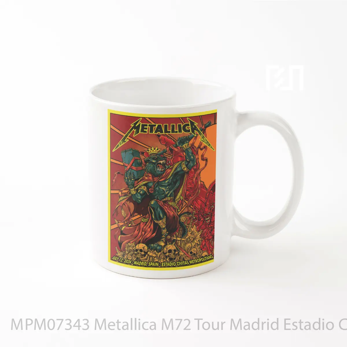 Mug Metallica M72 Tour Madrid Estadio Civitas Metropolitano 12 July 2024 MPM07343