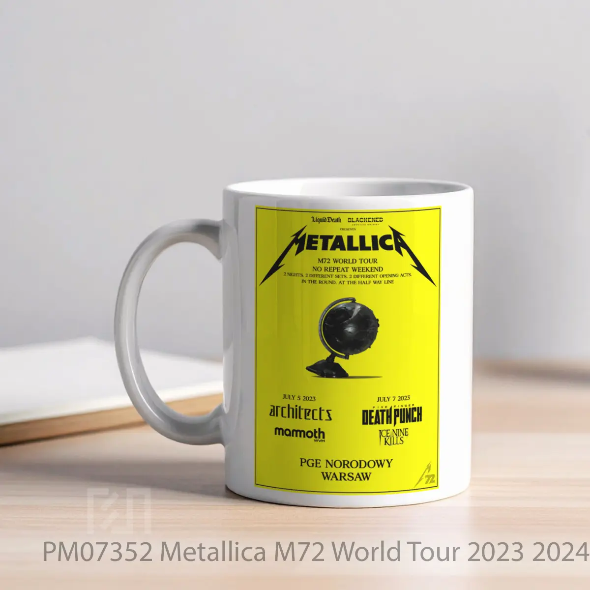 Mug Metallica M72 World Tour 2023 2024 Poland MPM07352 - All-side / Desain