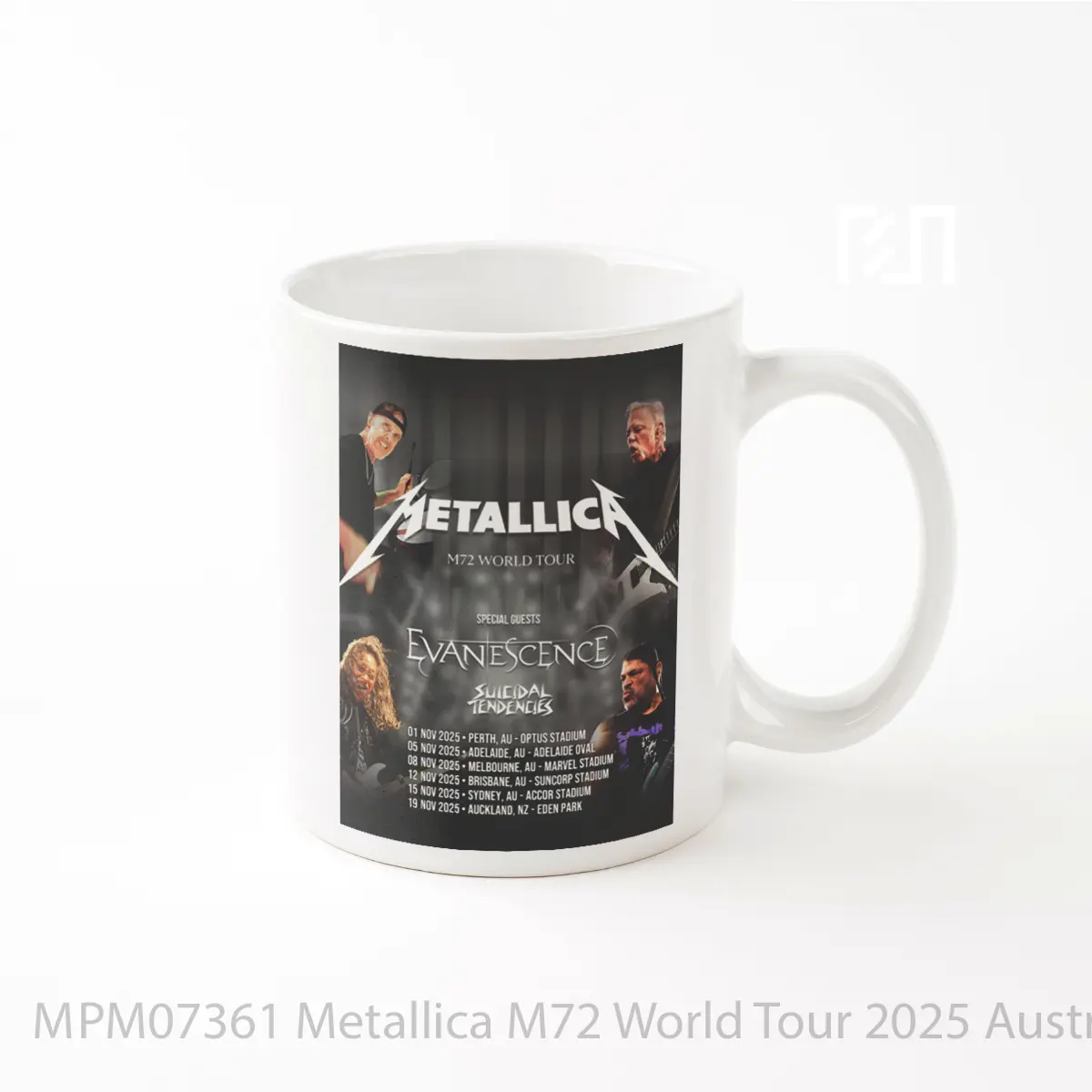 Mug Metallica M72 World Tour 2025 Australia New Zealand MPM07361