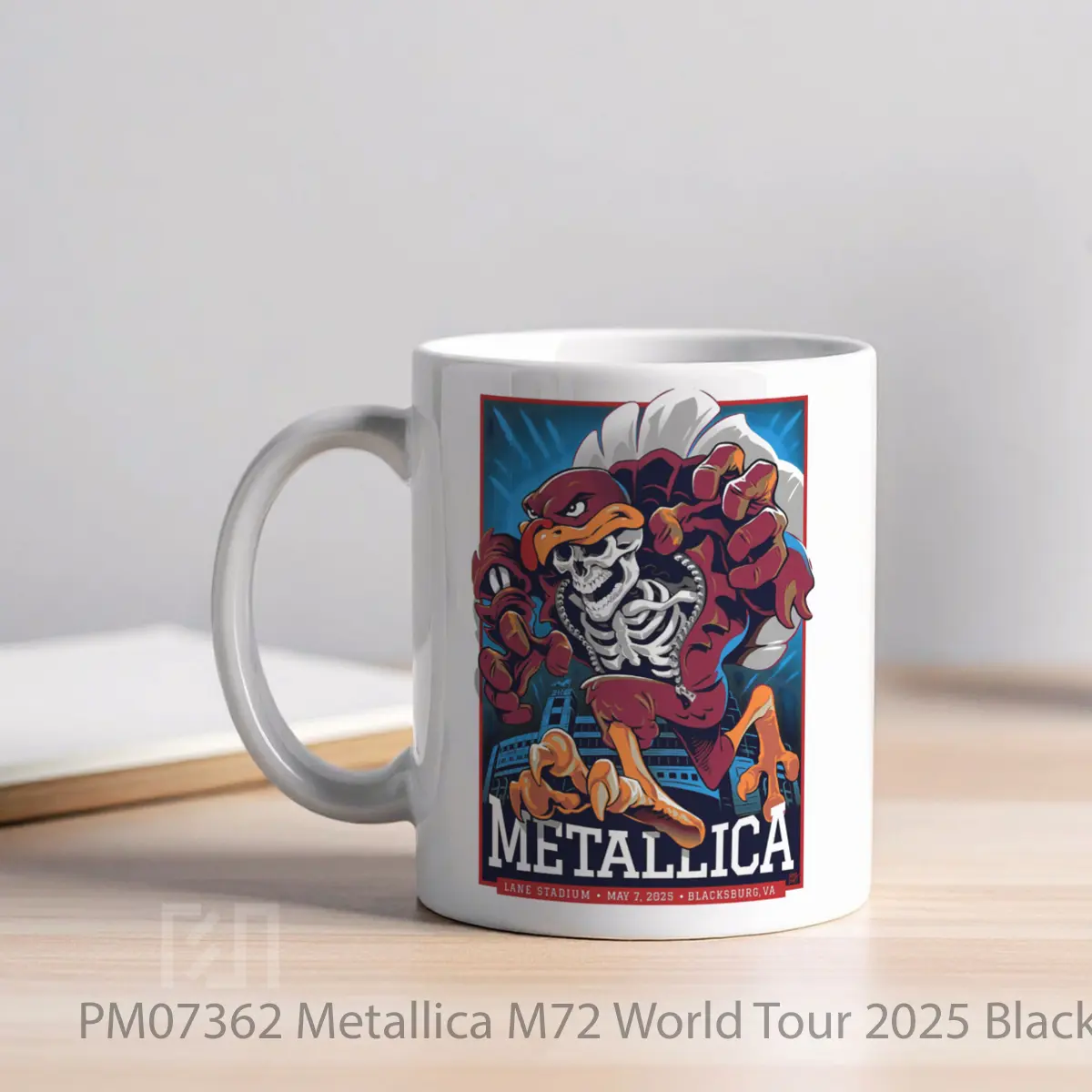 Mug Metallica M72 World Tour 2025 Blacksburg Lane Stadium MPM07362 - All-side / Desain
