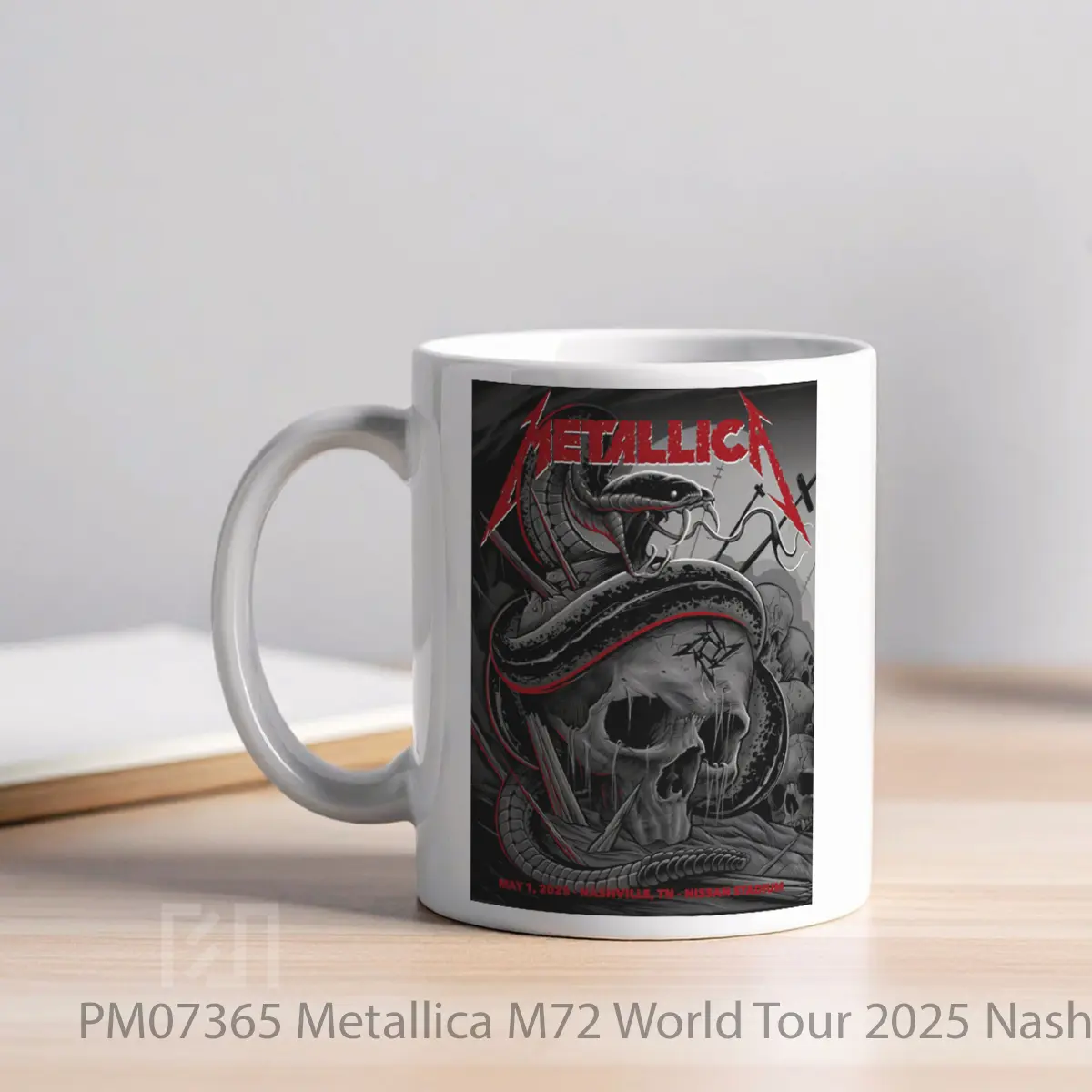Mug Metallica M72 World Tour 2025 Nashville Nissan Stadium 1 May 2025 MPM07365 - All-side / Desain