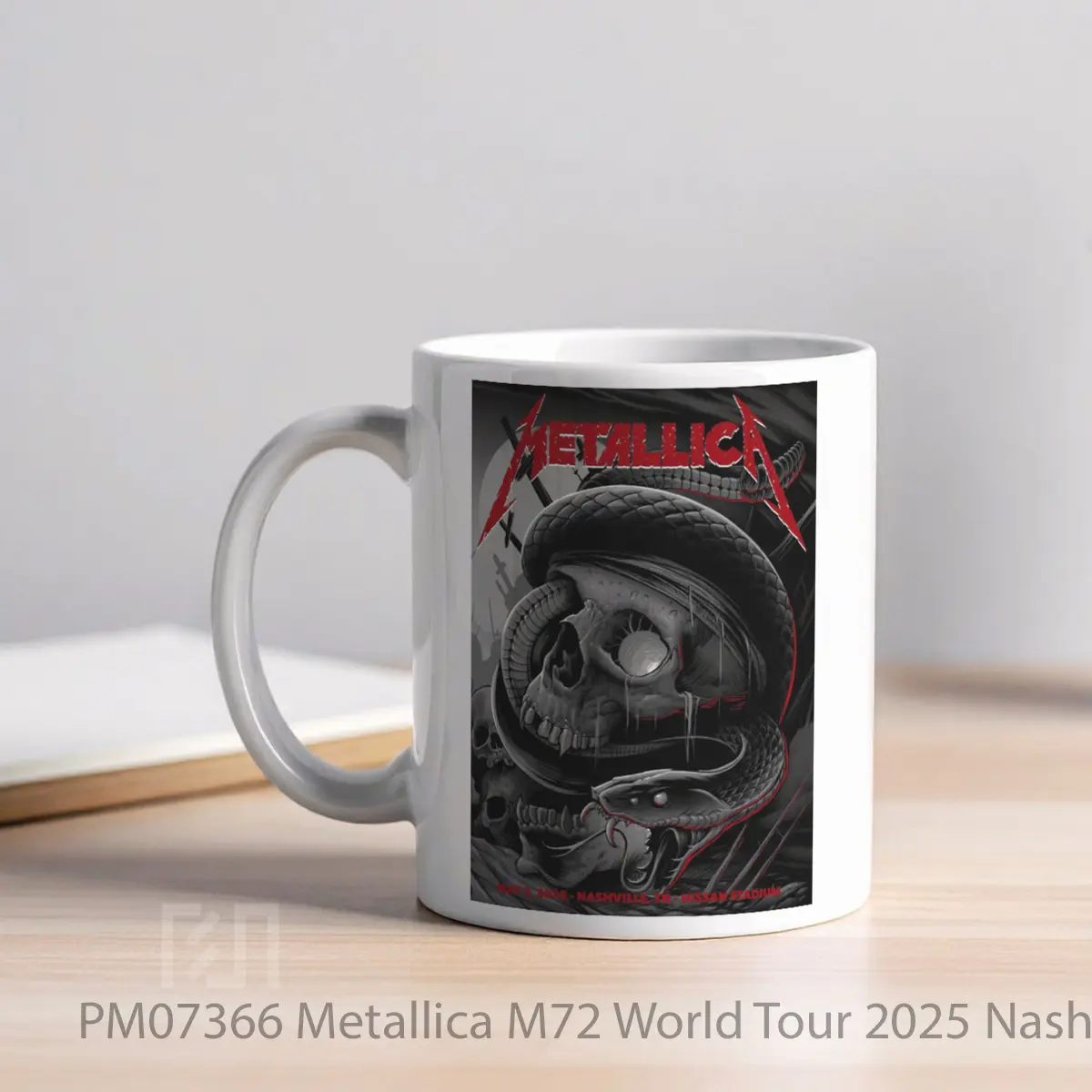 Mug Metallica M72 World Tour 2025 Nashville Nissan Stadium Variant 1 MPM07366 - All-side / Desain