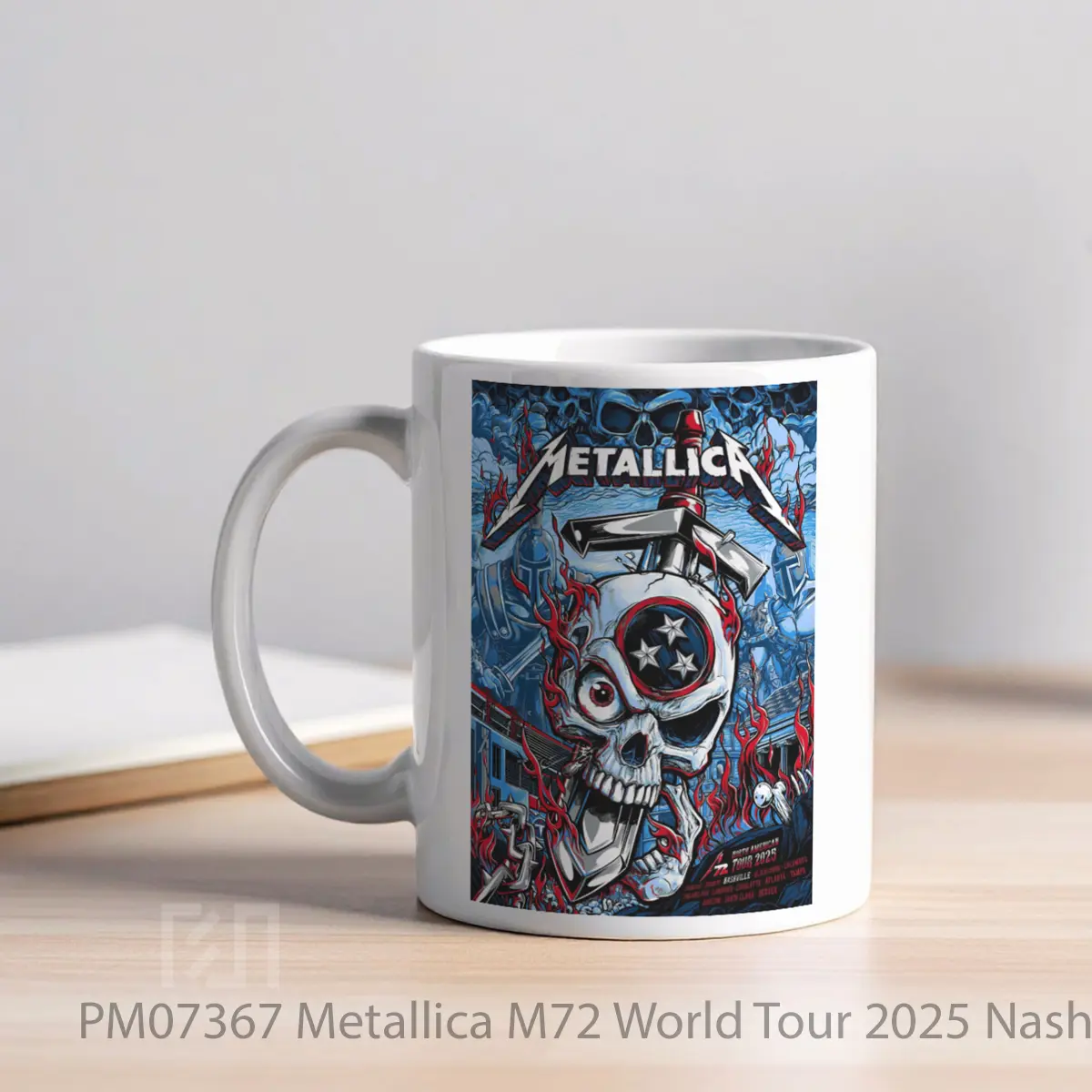 Mug Metallica M72 World Tour 2025 Nashville Nissan Stadium Variant 2 MPM07367 - All-side / Desain