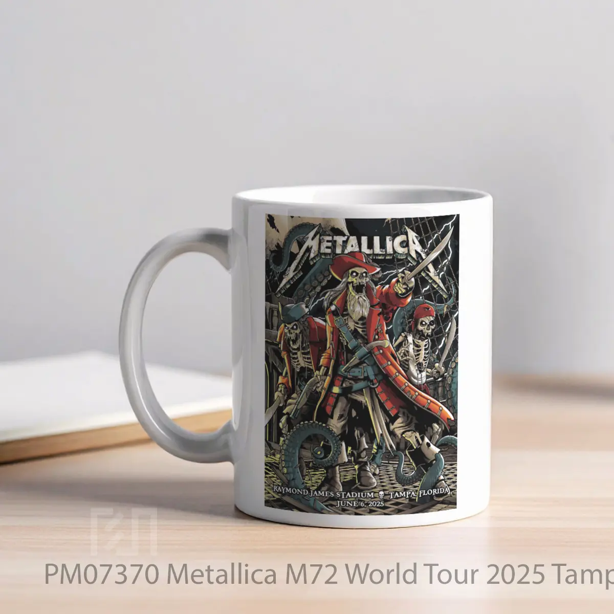 Mug Metallica M72 World Tour 2025 Tampa Raymond James Stadium MPM07370 - All-side / Desain