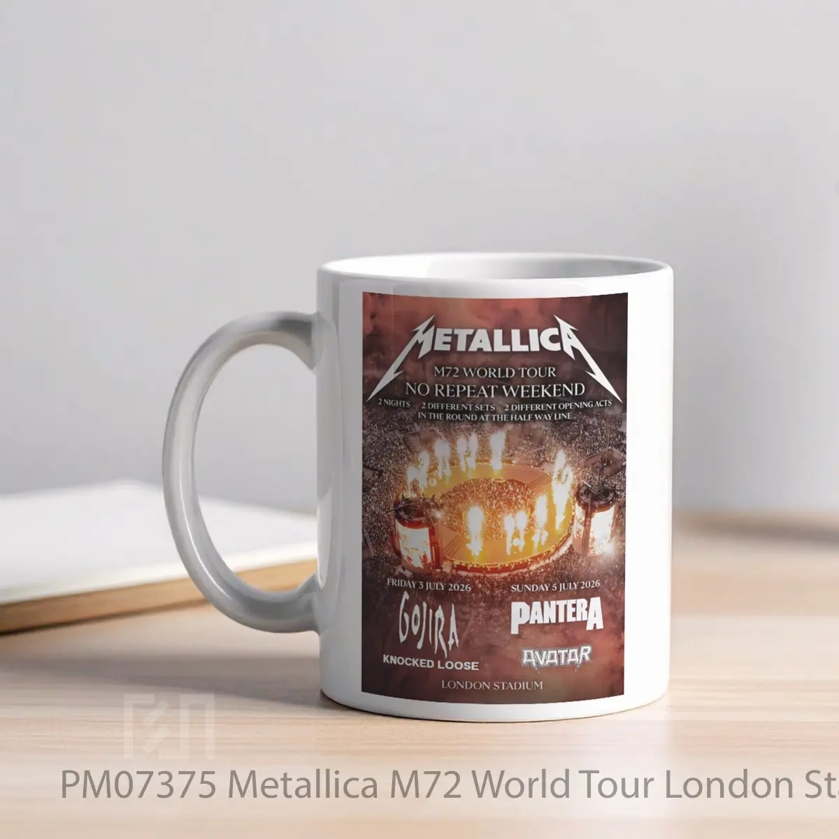 Mug Metallica M72 World Tour London Stadium MPM07375 - All-side / Desain