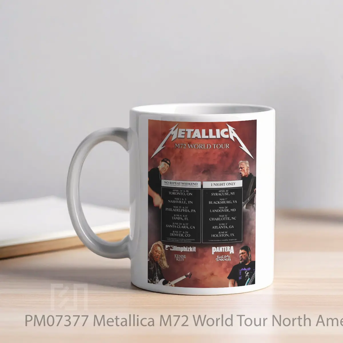 Mug Metallica M72 World Tour North America 2025 MPM07377 - All-side / Desain