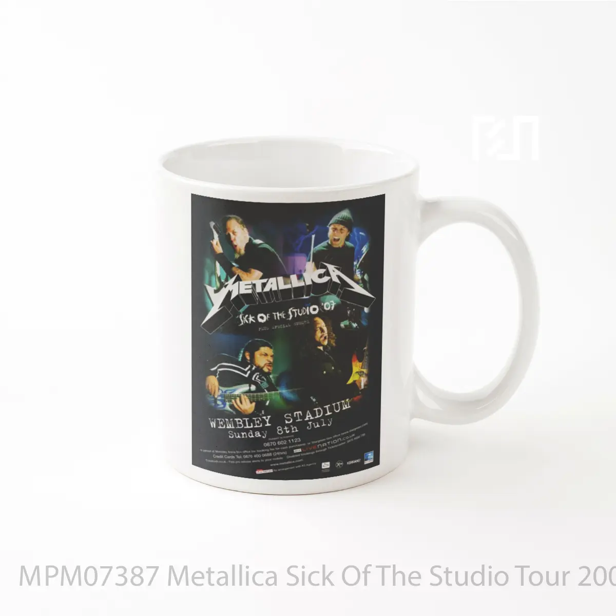 Mug Metallica Sick Of The Studio Tour 2007 Wembley Stadium MPM07387