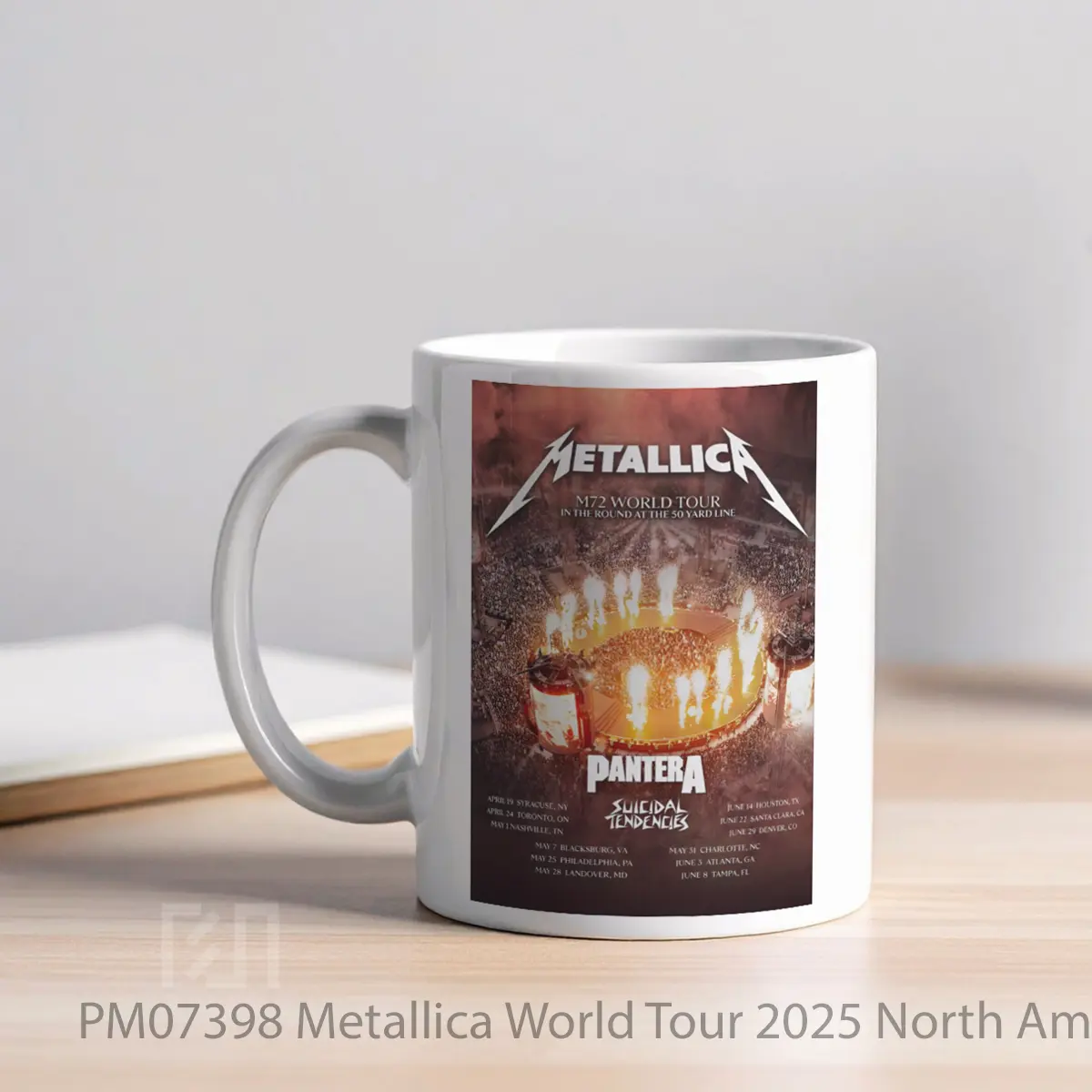 Mug Metallica World Tour 2025 North America MPM07398 - All-side / Desain
