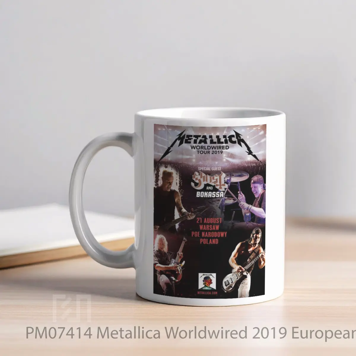 Mug Metallica Worldwired 2019 European Uk Tour Warsaw MPM07414 - All-side / Desain