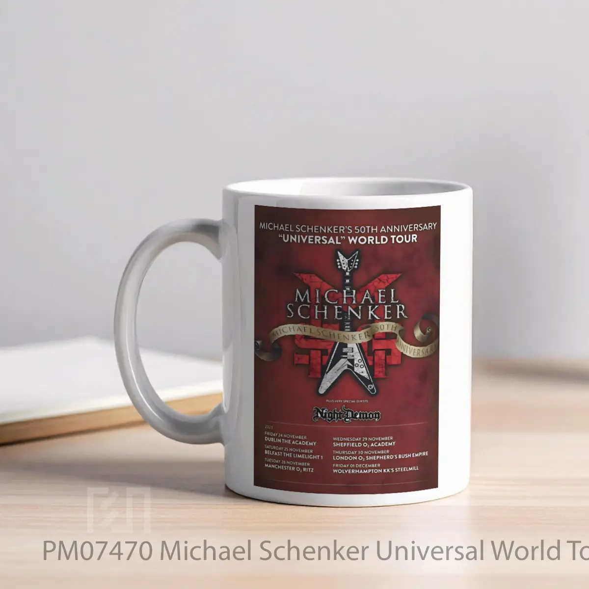 Mug Michael Schenker Universal World Tour 50th Anniversary Uk 2023 MPM07470 - All-side / Desain