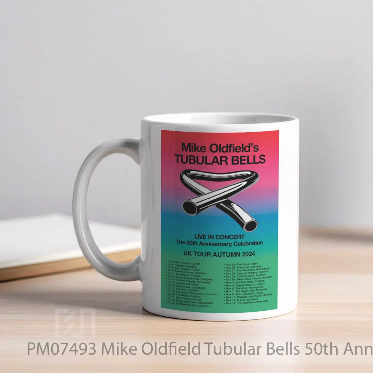 Mug Mike Oldfield Tubular Bells 50th Anniversary 2024 Uk Tour MPM07493 - All-side / Desain