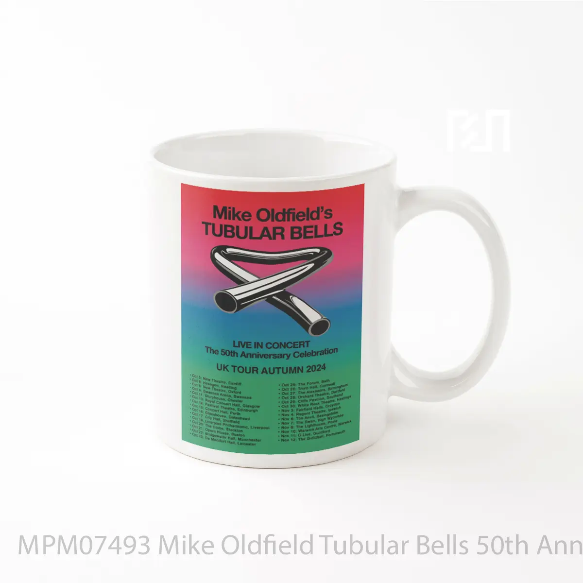 Mug Mike Oldfield Tubular Bells 50th Anniversary 2024 Uk Tour MPM07493