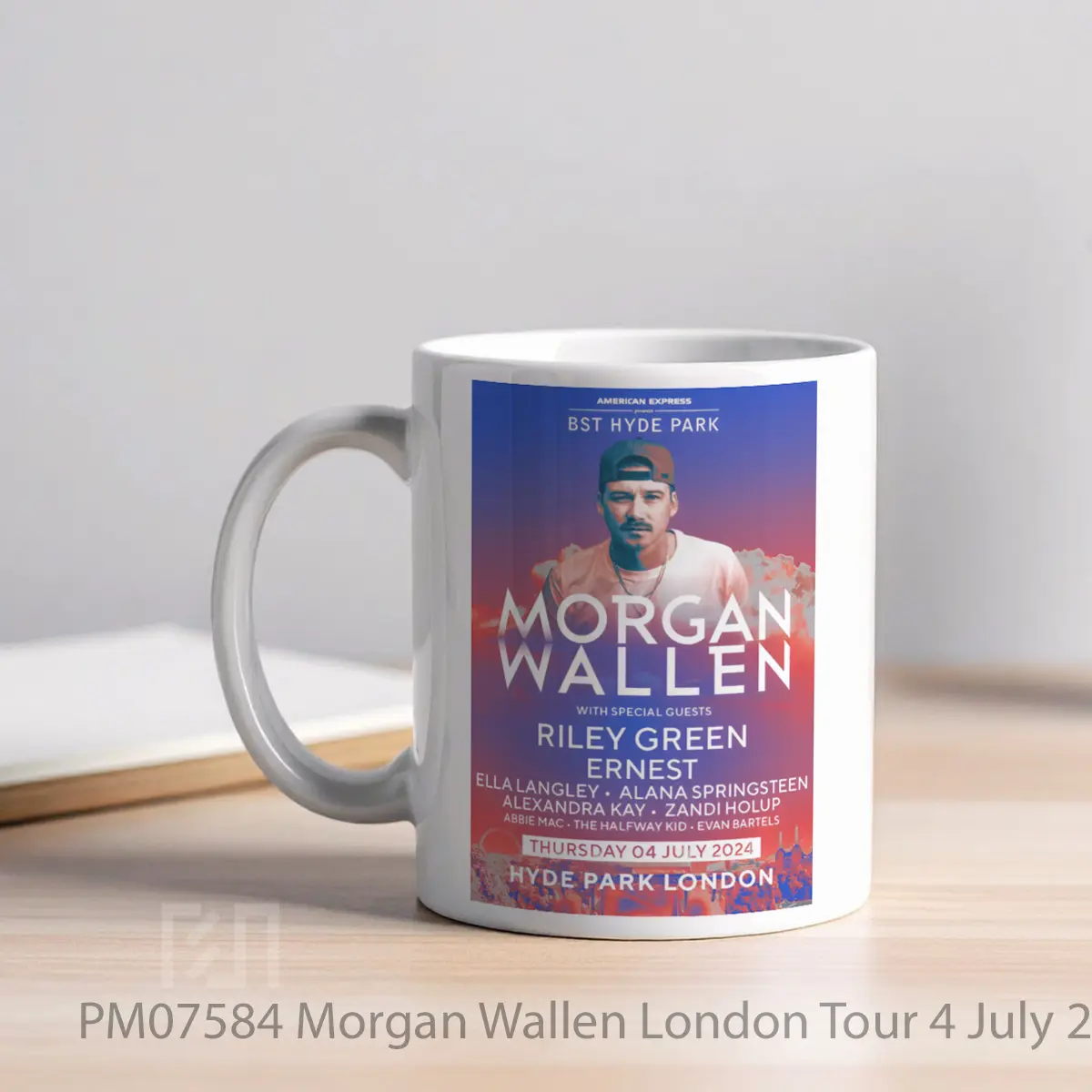 Mug Morgan Wallen London Tour 4 July 2024 MPM07584 - All-side / Desain