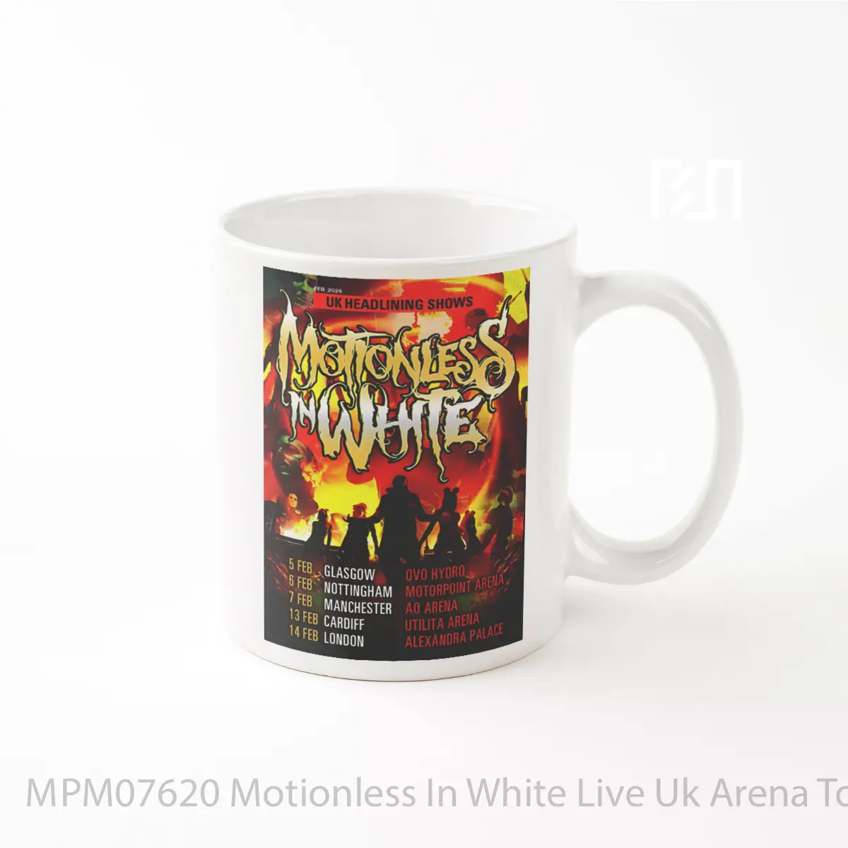 Mug Motionless In White Live Uk Arena Tour Feb 2026 MPM07620