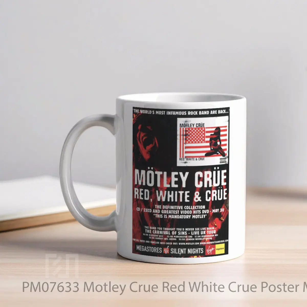 Mug Motley Crue Red White Crue MPM07633 - All-side / Desain