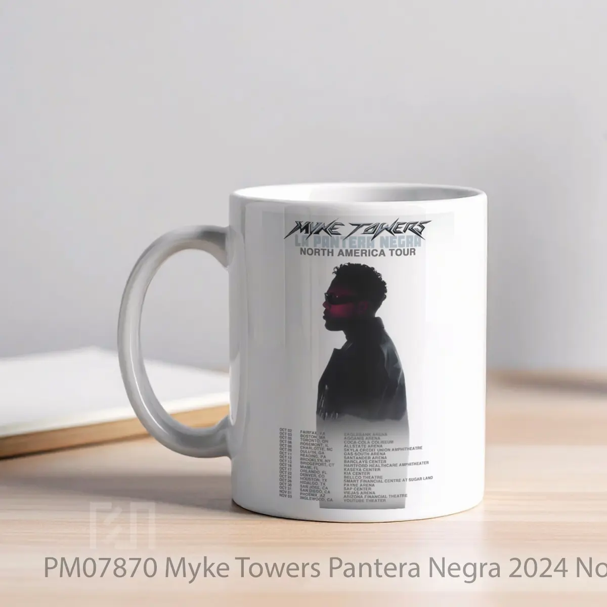 Mug Myke Towers Pantera Negra 2024 North American Tour MPM07870 - All-side / Desain