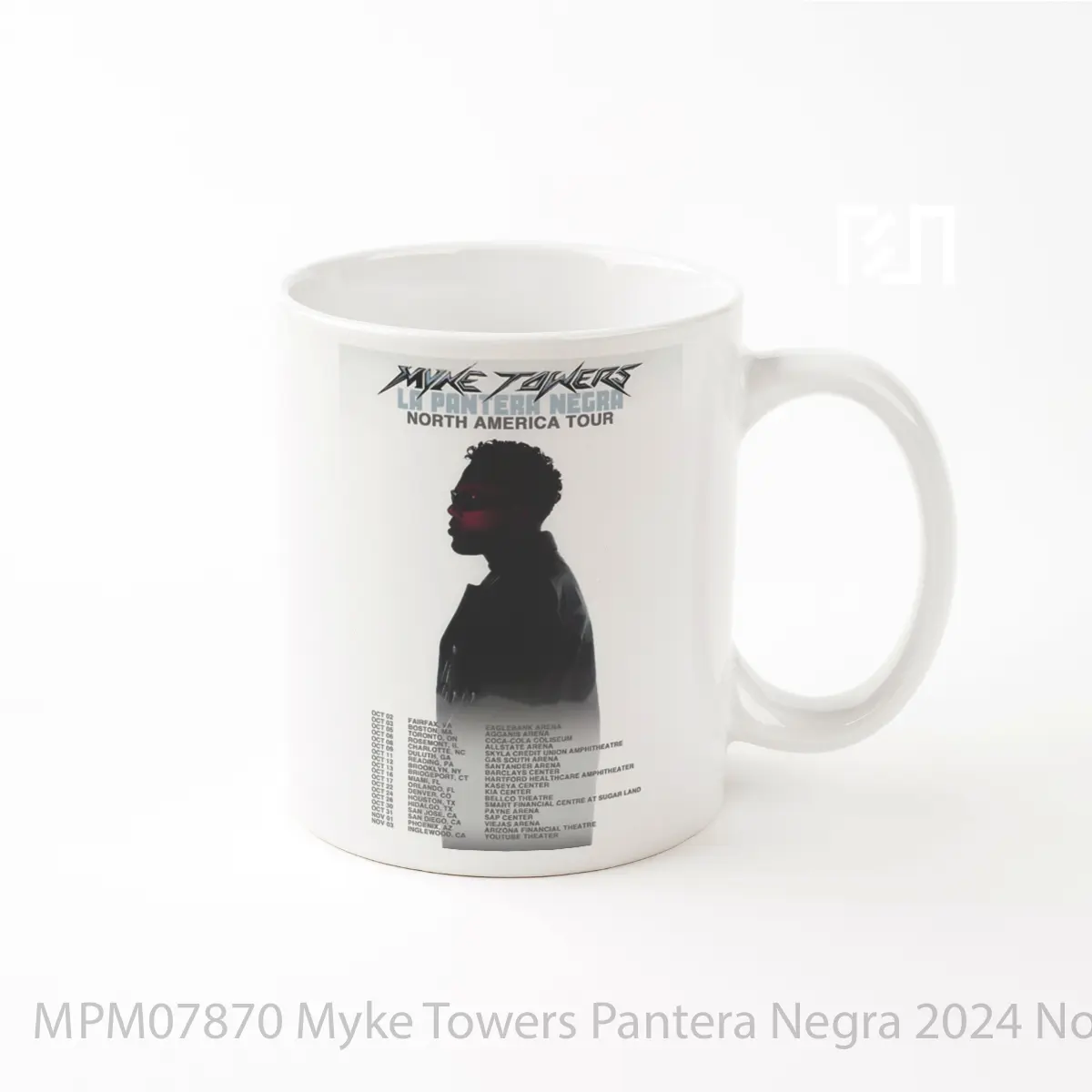 Mug Myke Towers Pantera Negra 2024 North American Tour MPM07870