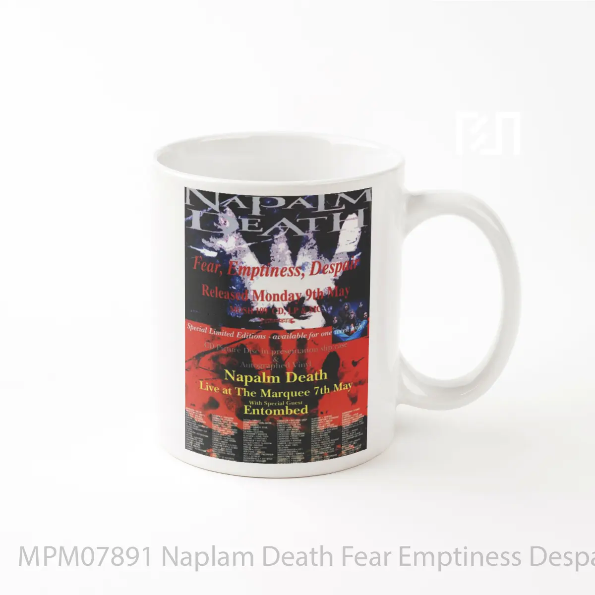 Mug Naplam Death Fear Emptiness Despair 1994 Tour Pos MPM07891