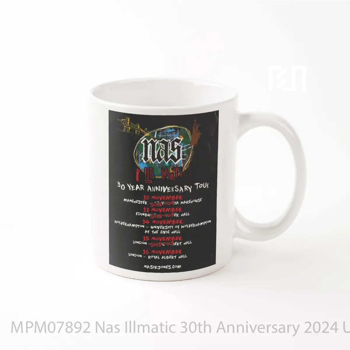 Mug Nas Illmatic 30th Anniversary 2024 Uk Arena Tour MPM07892