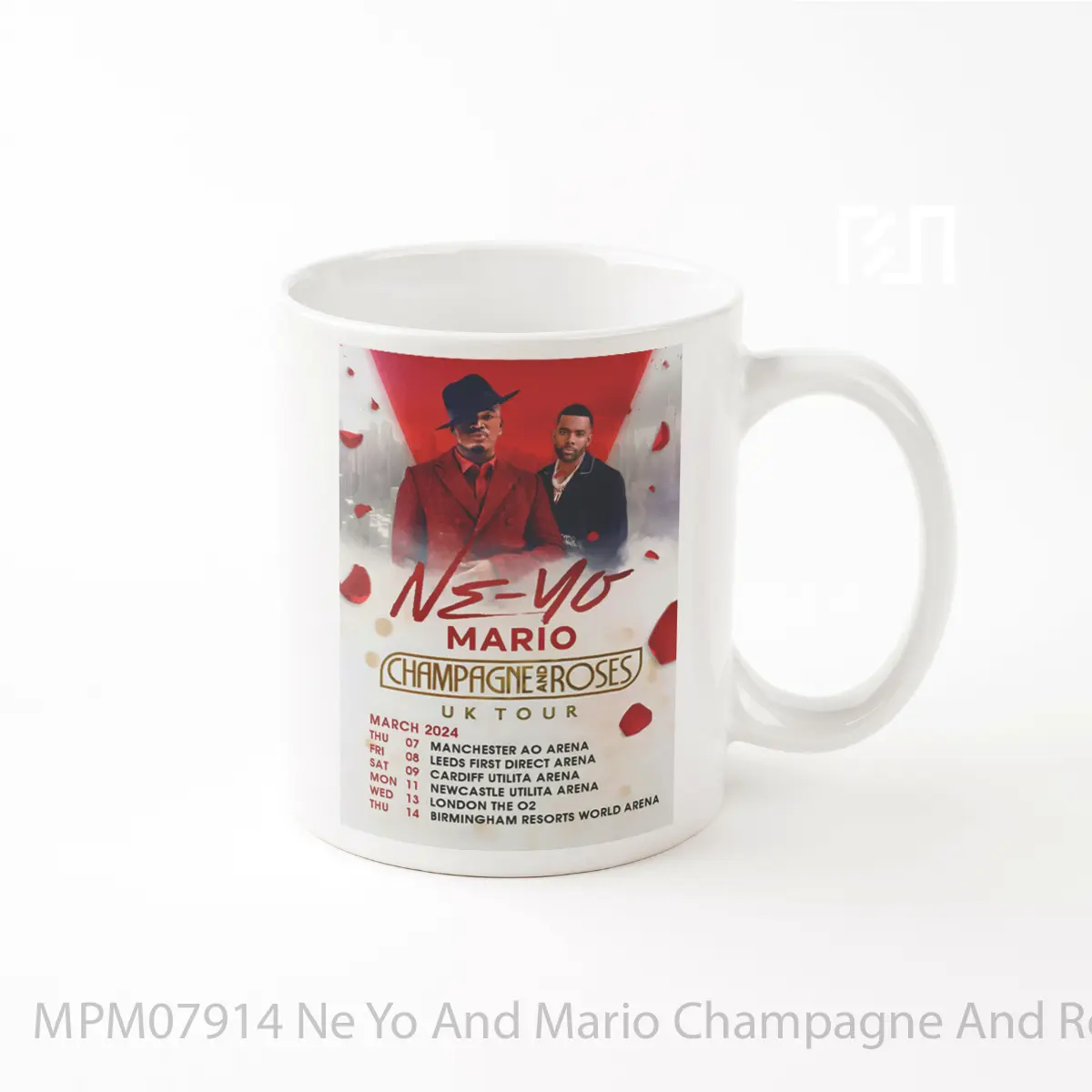 Mug Ne Yo And Mario Champagne And Roses Uk Tour 2024 MPM07914