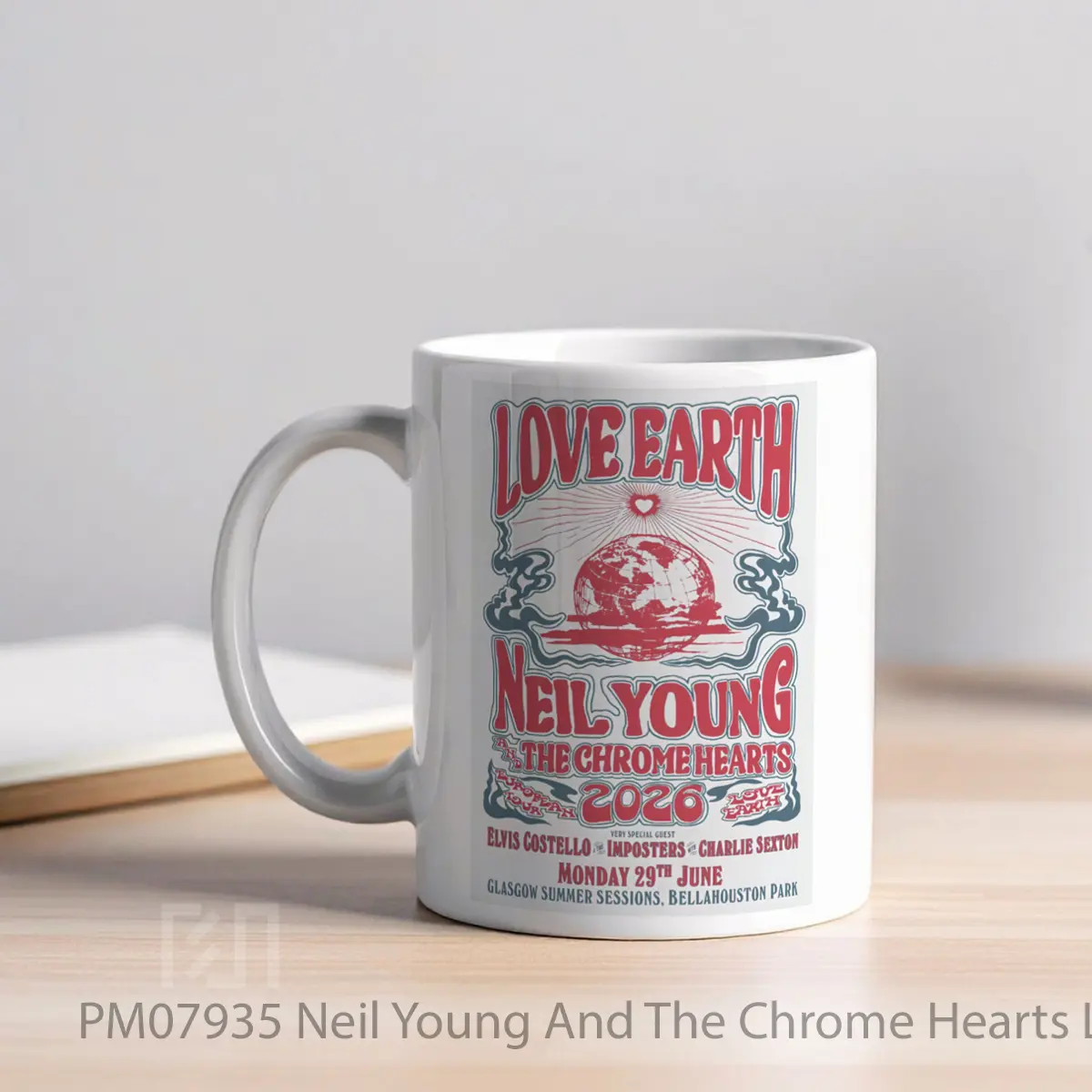 Mug Neil Young And The Chrome Hearts Love Earth Uk Tour 2025 MPM07935 - All-side / Desain