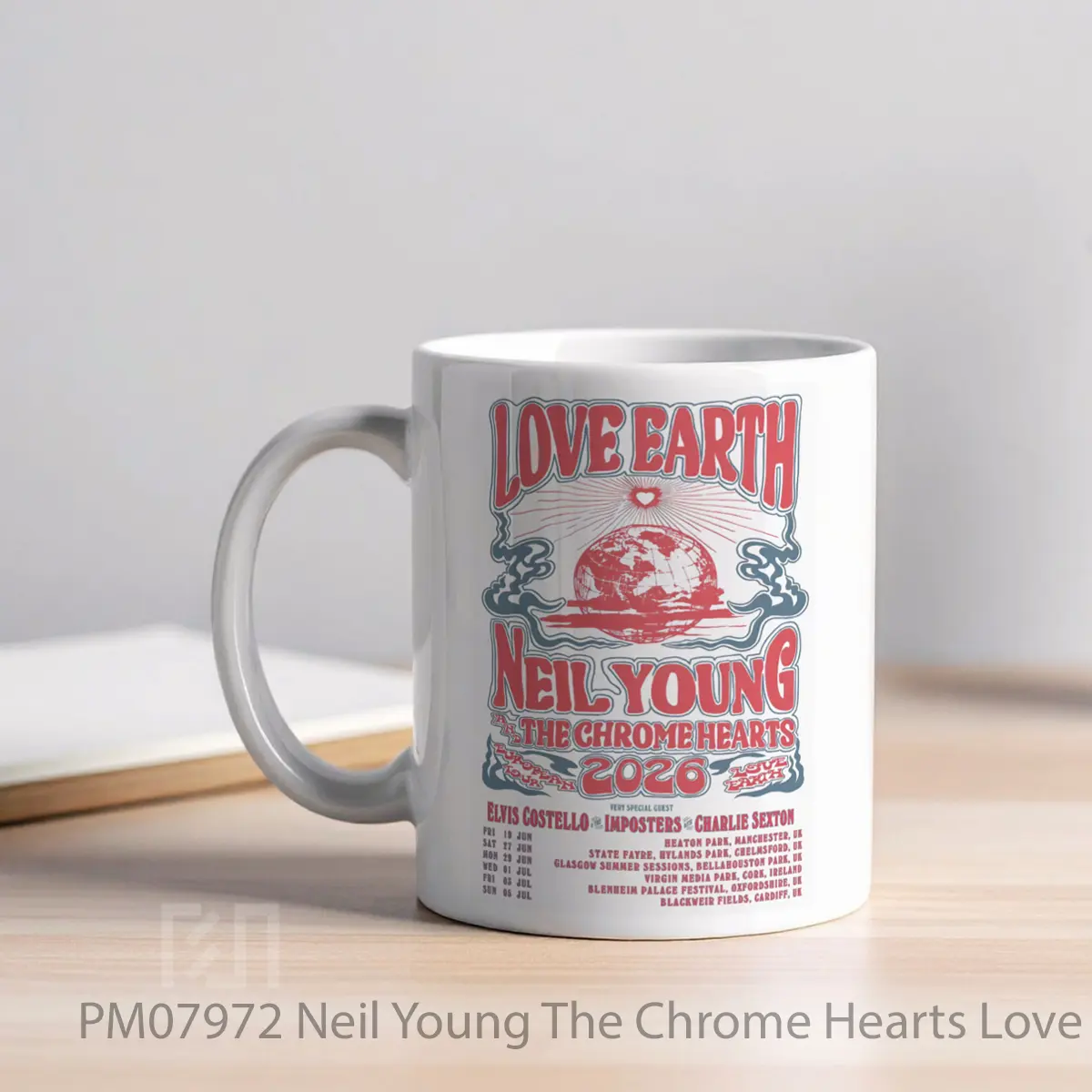 Mug Neil Young The Chrome Hearts Love Earth 2025 Uk Tour 1 MPM07972 - All-side / Desain