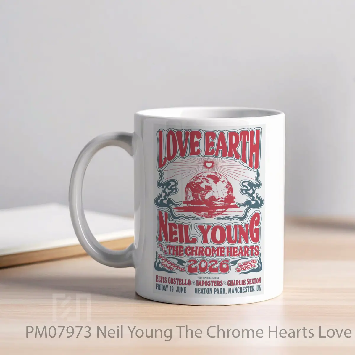 Mug Neil Young The Chrome Hearts Love Earth 2025 Uk Tour 1 MPM07973 - All-side / Desain
