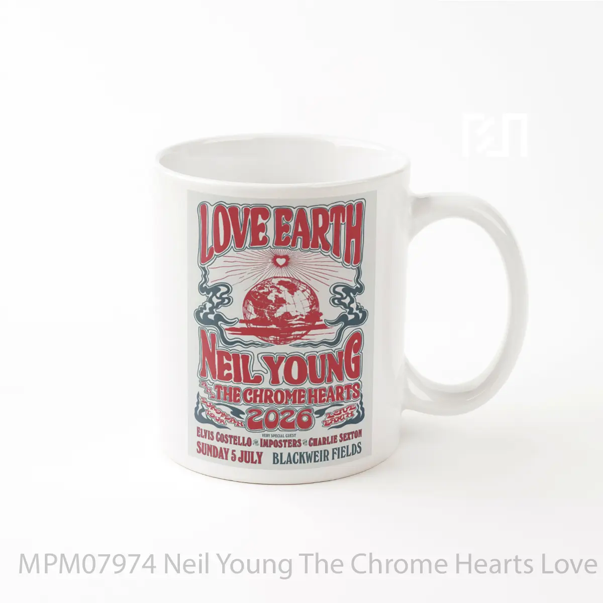 Mug Neil Young The Chrome Hearts Love Earth 2025 Uk Tour MPM07974