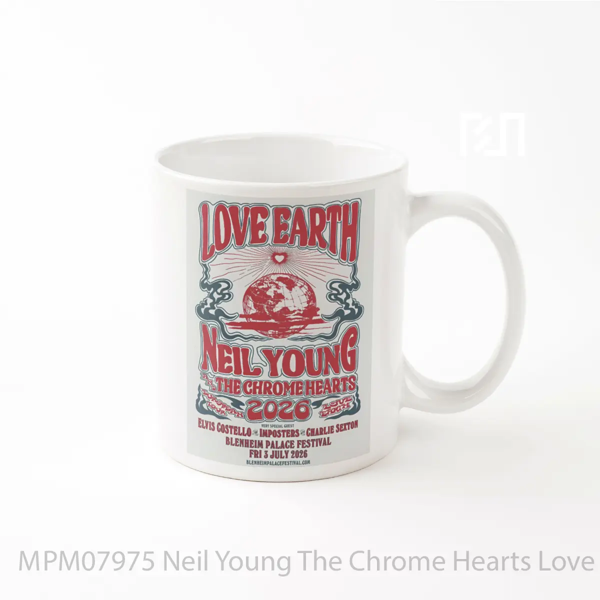 Mug Neil Young The Chrome Hearts Love Earth 2025 Uk Tour MPM07975