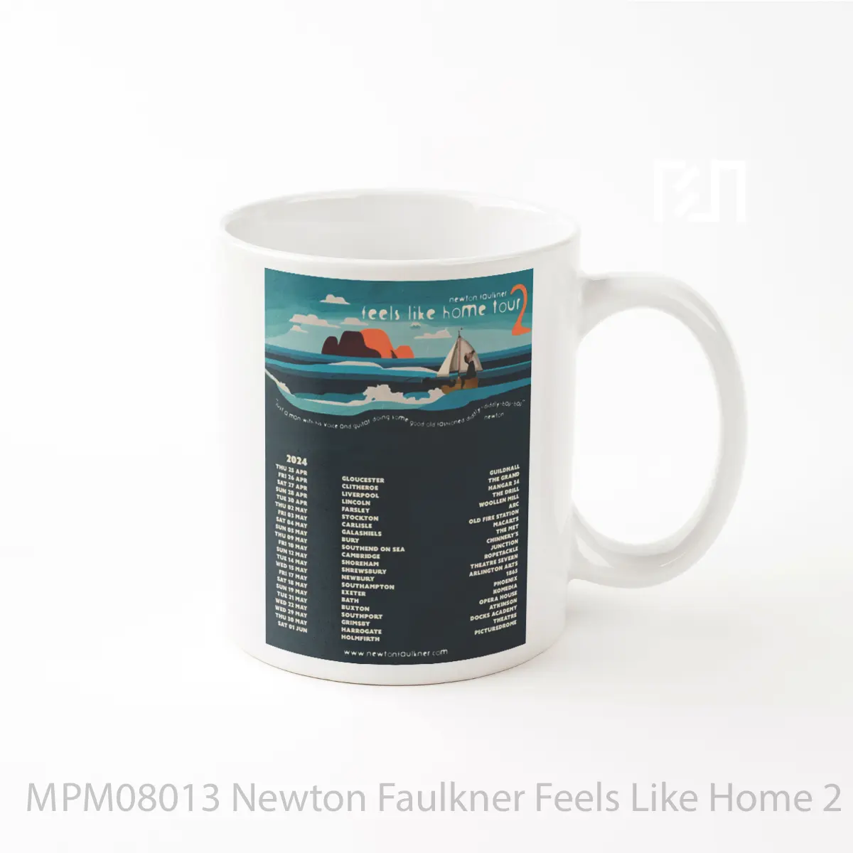 Mug Newton Faulkner Feels Like Home 2 Uk Tour 2024 MPM08013