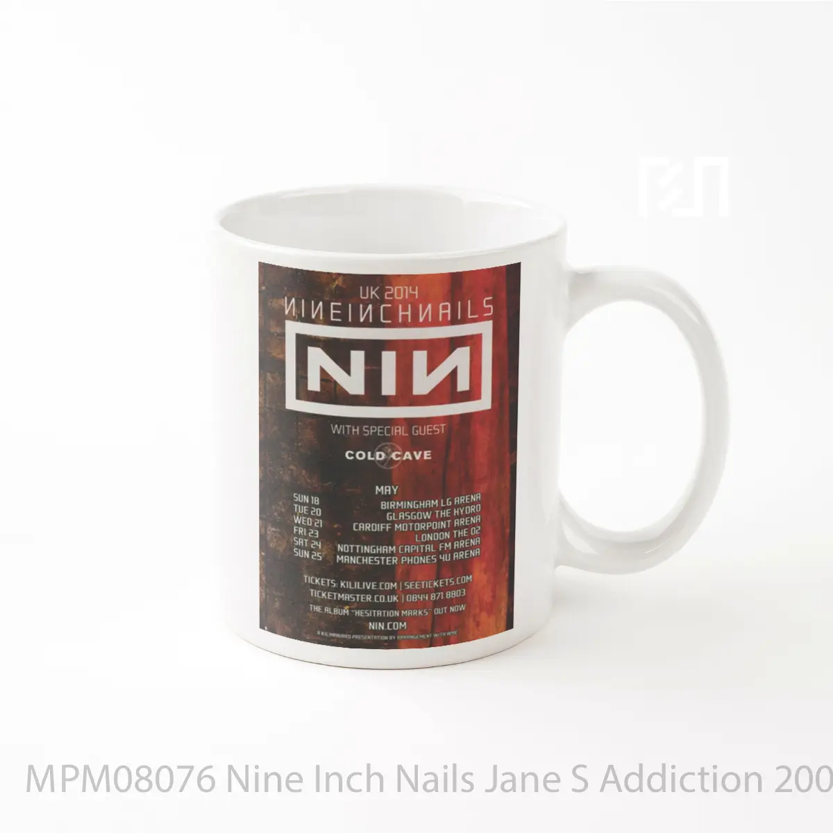 Mug Nine Inch Nails Jane S Addiction 2009 Uk Tour Print MPM08076