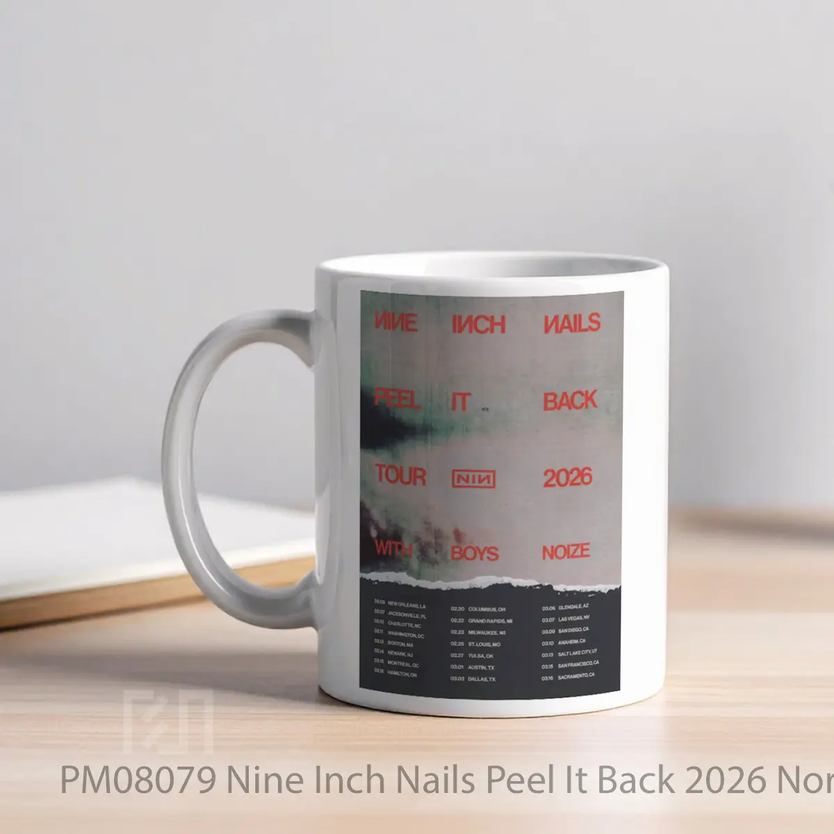 Mug Nine Inch Nails Peel It Back 2026 North America Arena Tour MPM08079 - All-side / Desain