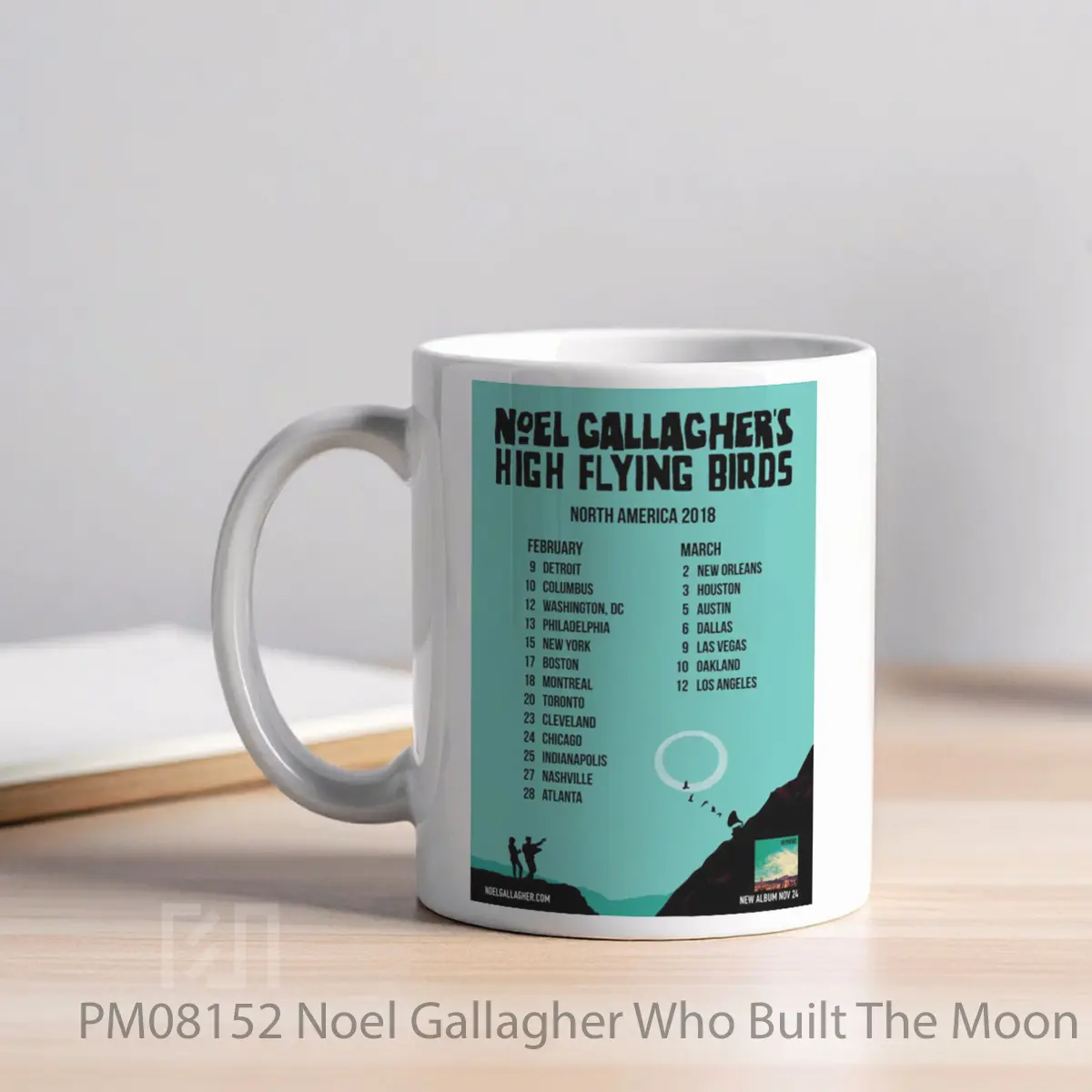Mug Noel Gallagher Who Built The Moon 2018 American Tour Print MPM08152 - All-side / Desain