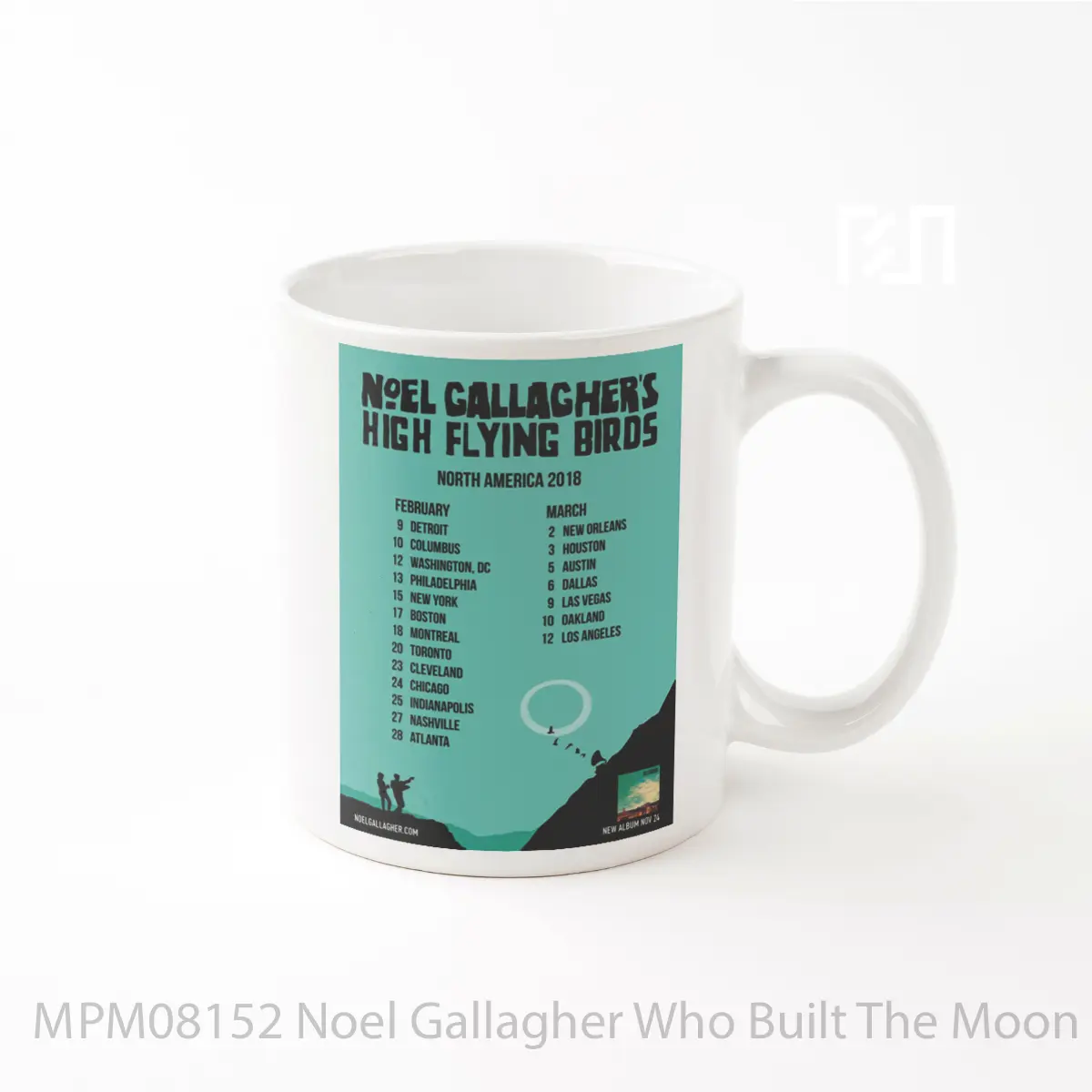 Mug Noel Gallagher Who Built The Moon 2018 American Tour Print MPM08152