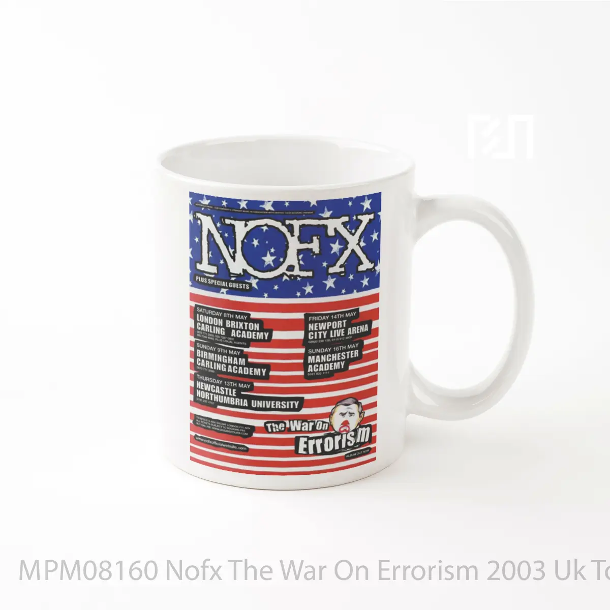 Mug Nofx The War On Errorism 2003 Uk Tour Print MPM08160