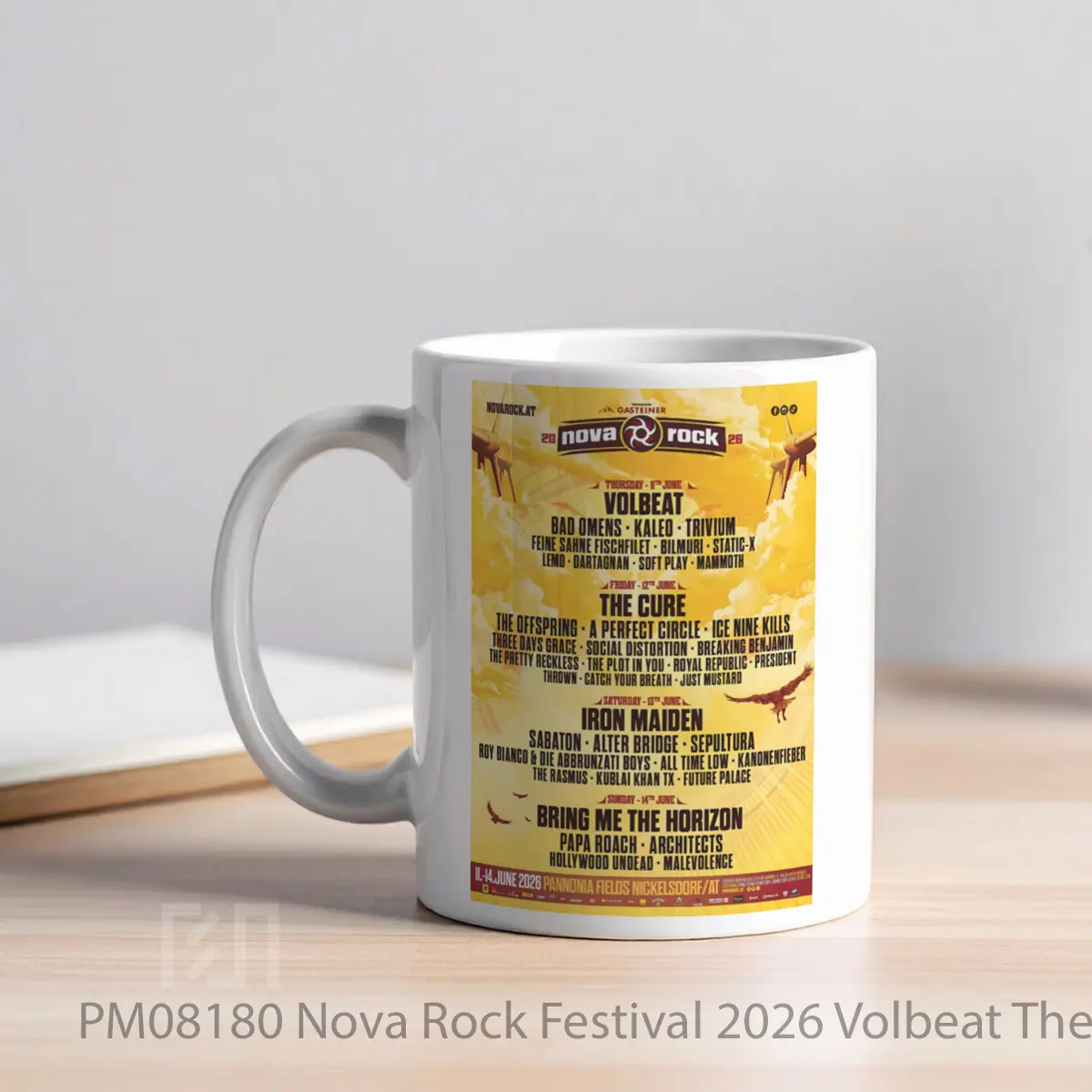 Mug Nova Rock Festival 2026 Volbeat The Cure Iron Maiden MPM08180 - All-side / Desain