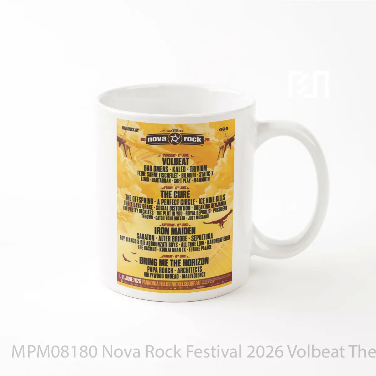 Mug Nova Rock Festival 2026 Volbeat The Cure Iron Maiden MPM08180