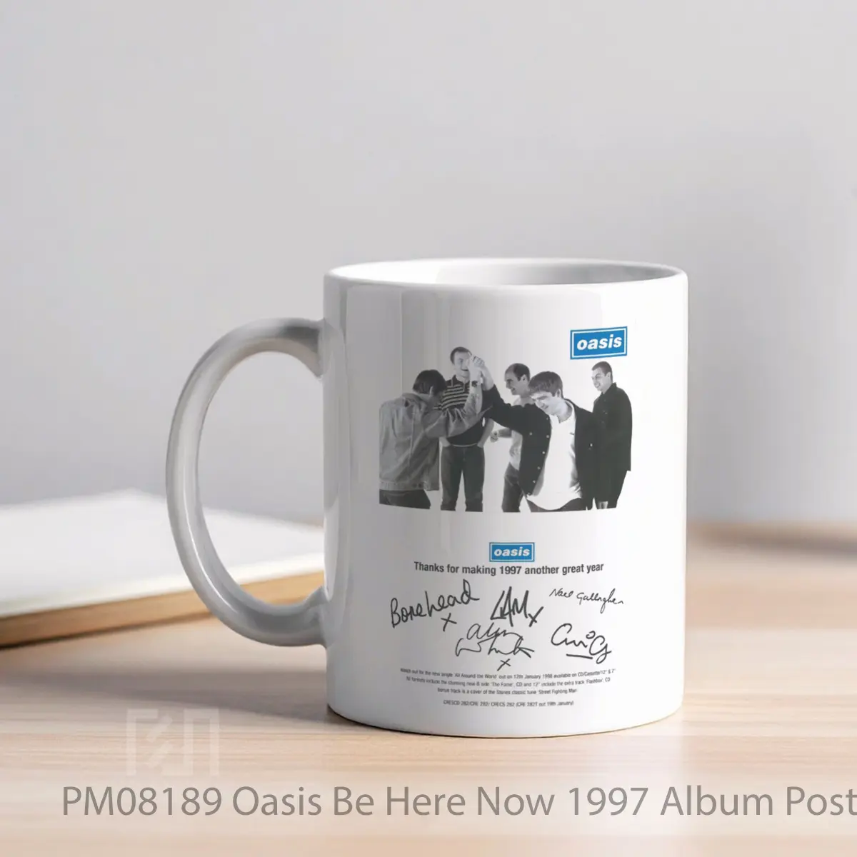 Mug Oasis Be Here Now 1997 Album MPM08189 - All-side / Desain