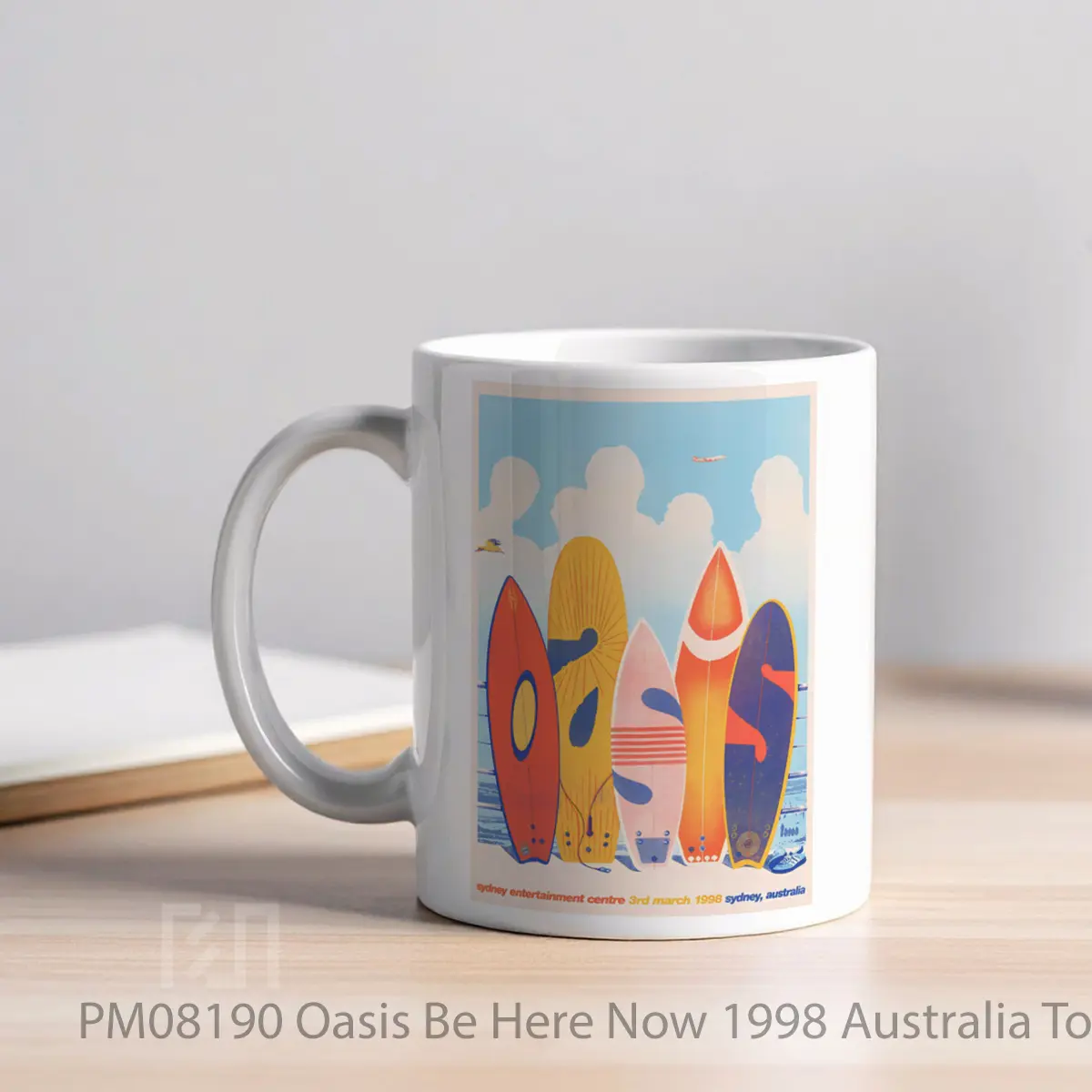 Mug Oasis Be Here Now 1998 Australia Tour Sydney MPM08190 - All-side / Desain