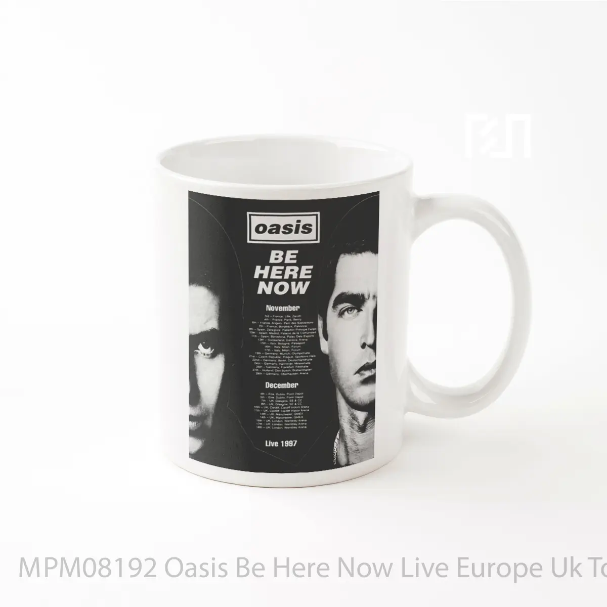 Mug Oasis Be Here Now Live Europe Uk Tour 1997 MPM08192