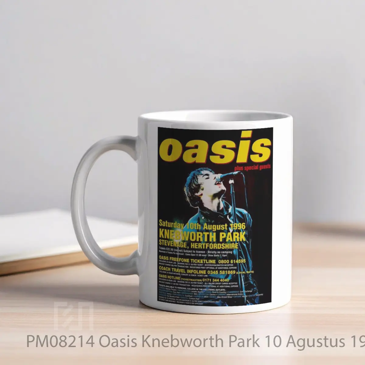 Mug Oasis Knebworth Park 10 Agustus 1996 MPM08214 - All-side / Desain
