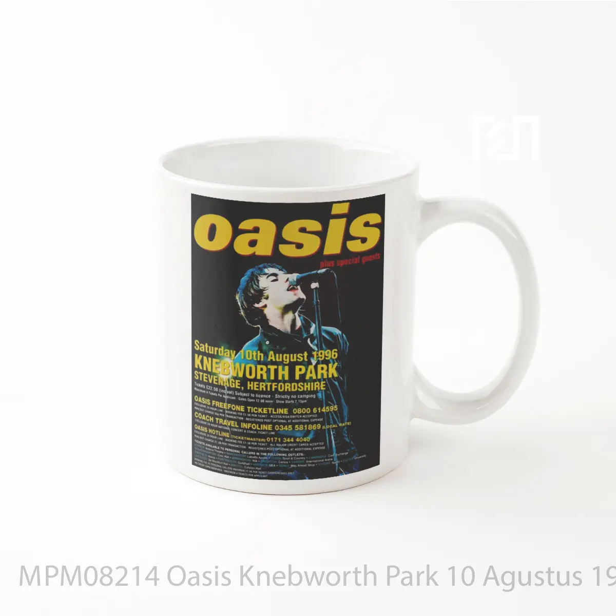 Mug Oasis Knebworth Park 10 Agustus 1996 MPM08214