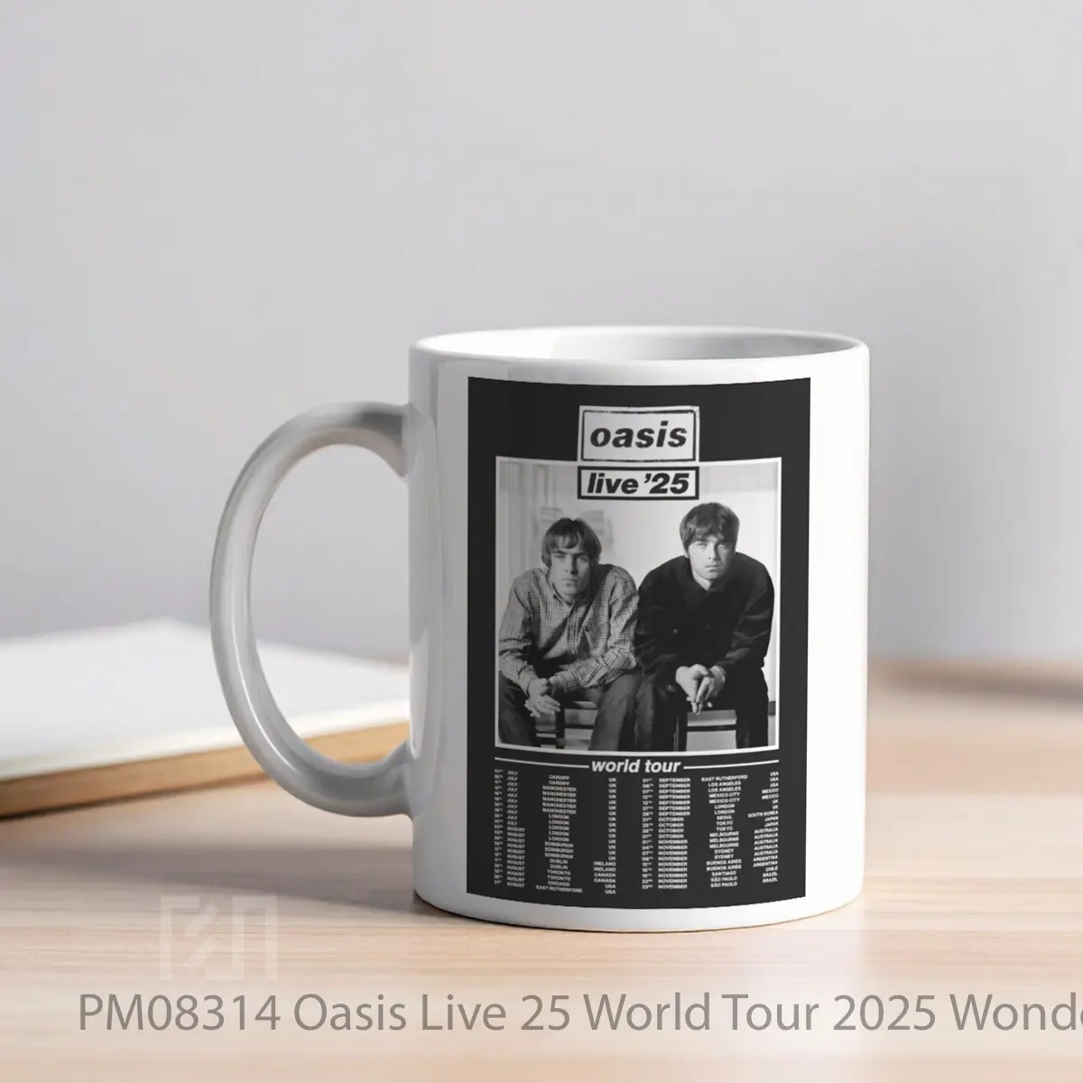 Mug Oasis Live 25 World Tour 2025 Wonderwall MPM08314 - All-side / Desain