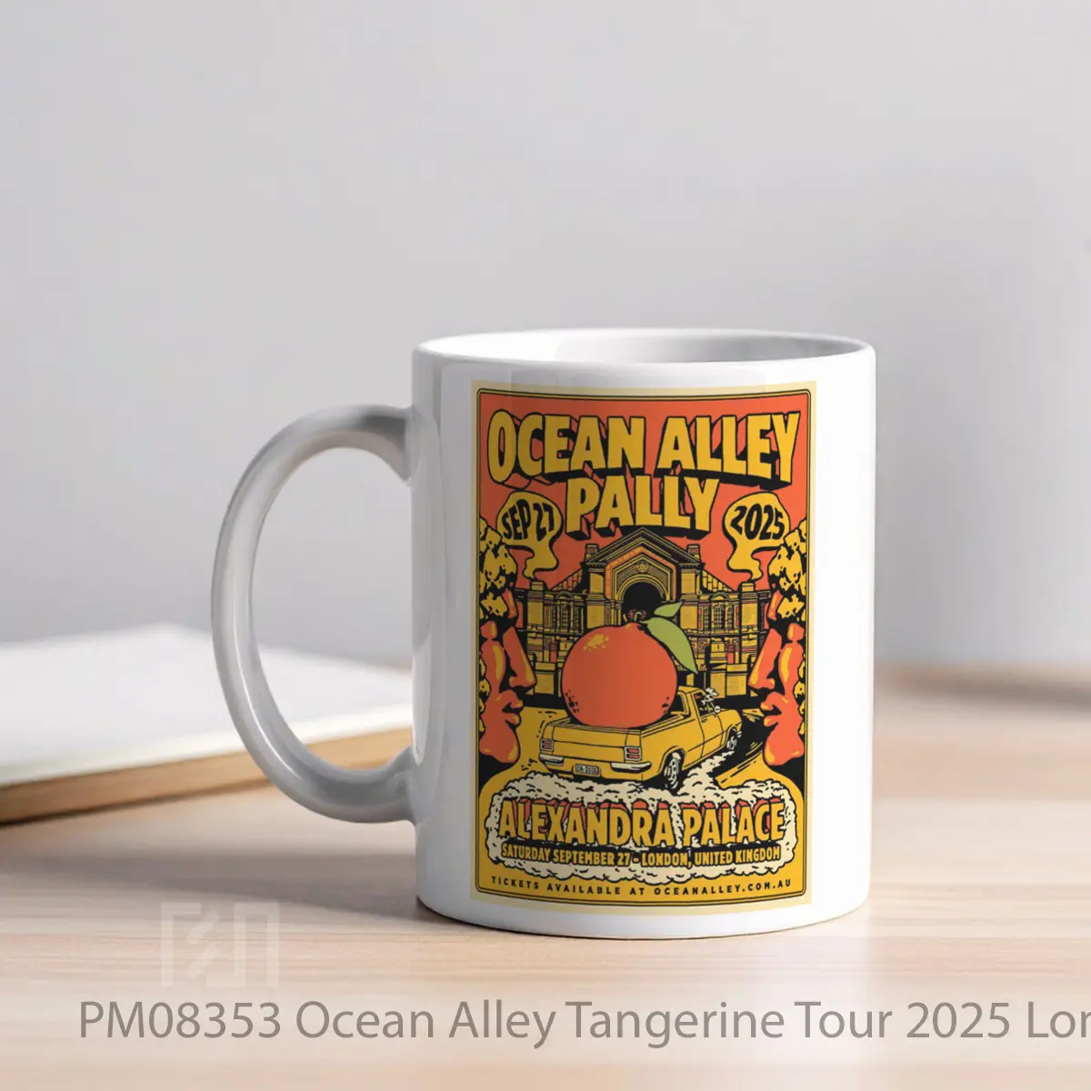 Mug Ocean Alley Tangerine Tour 2025 London Alexandra Palace MPM08353 - All-side / Desain