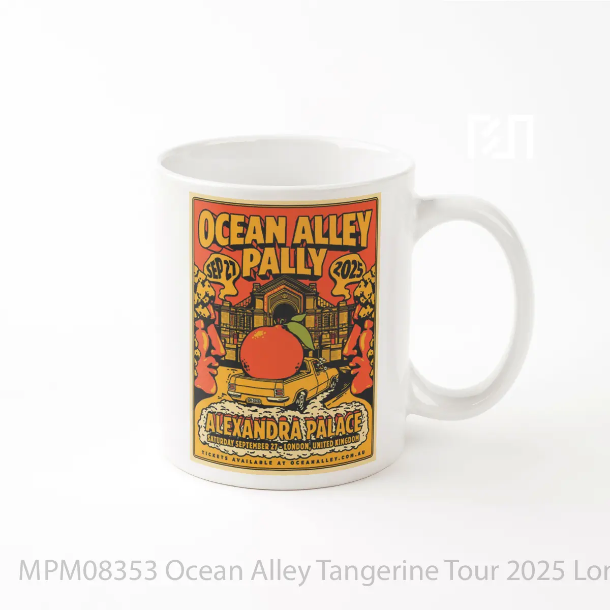 Mug Ocean Alley Tangerine Tour 2025 London Alexandra Palace MPM08353