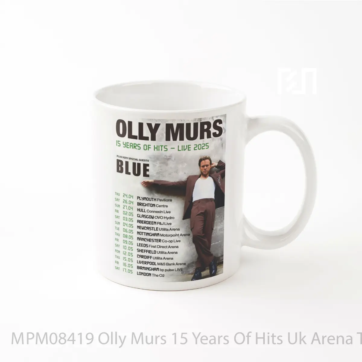 Mug Olly Murs 15 Years Of Hits Uk Arena Tour 2025 MPM08419